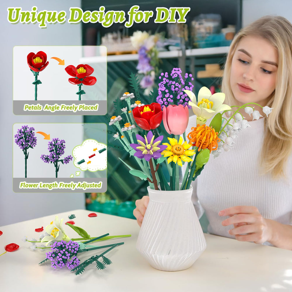 Holiky easy-to-assemble ABS blocks for durable floral design