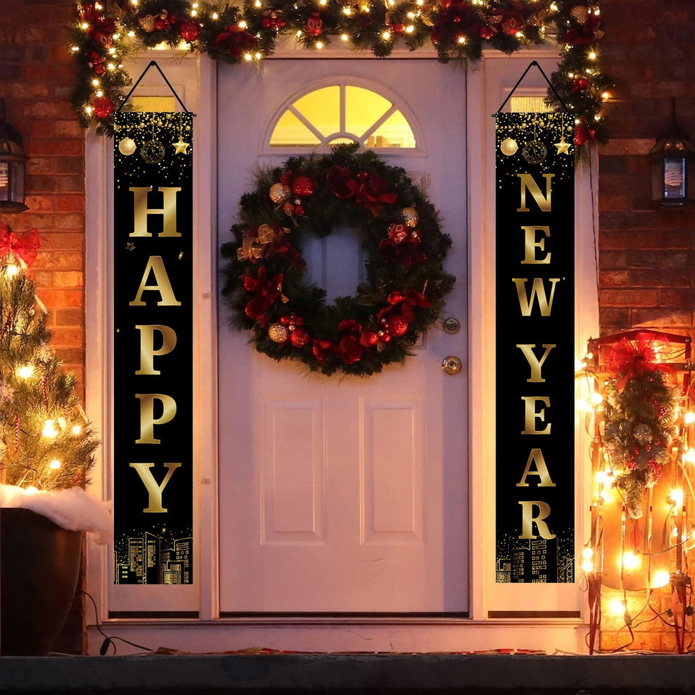 Holiwoer 71-inch banner ready-to-hang for porch setup