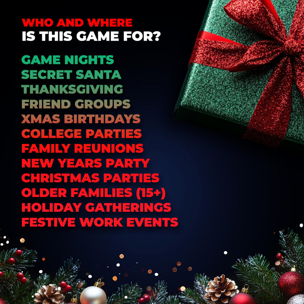 Hollew Christmas Card Game More vs Less compact size fits pockets for travel.
