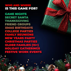 Hollew Christmas Card Game More vs Less compact size fits pockets for travel.