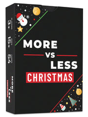 Hollew Christmas Card Game More vs Less packaging shown, ideal stocking filler for holidays.