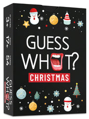 Hollew Guess What box front—compact stocking filler for festive gatherings.