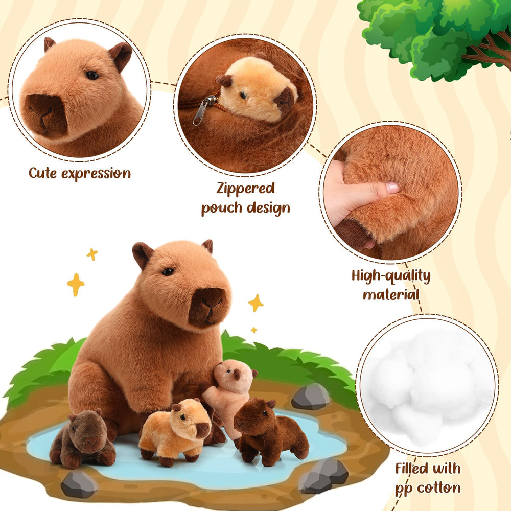 Hollowfly capybara baby plush color-2 adds cheerful nursery decor