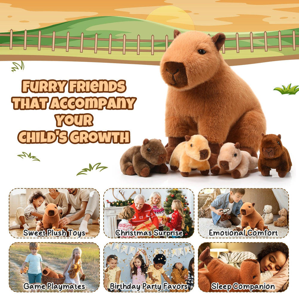 Hollowfly capybara baby plush color-4 perfect as a soft decor accent