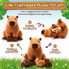 Hollowfly capybara plush set ready for gifting and celebrations