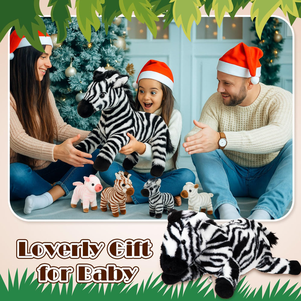 Hollowfly gift set of zebra plush toys suitable for kids and collectors