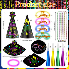 Hollowfly neon glow glasses create standout looks for nighttime celebrations.
