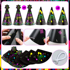 Hollowfly neon speaker props add visual fun to the celebration.