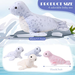 Hollowfly baby seal 6-inch plush, perfect for imaginative play and storytelling.