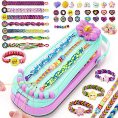 Hollyhi friendship bracelet kit board with angled loom for easy weaving