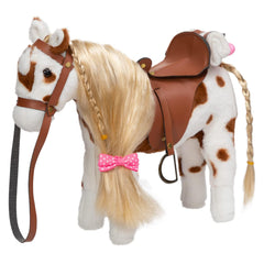 HollyHOME Appaloosa plush with soft fur ideal for cuddling.