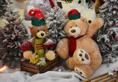 HollyHOME giant teddy bear with red bowtie, ready for gifting moments.