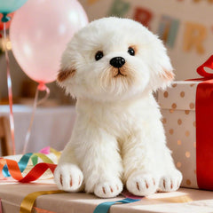HollyHOME Maltese stuffed animal designed as a delightful decor accent.
