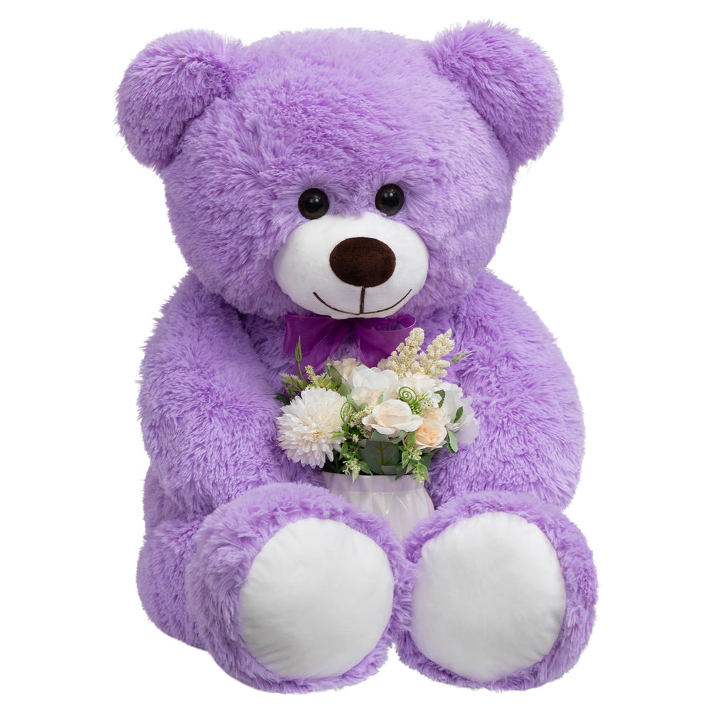 HollyHOME plush teddy bear close up showing soft texture and fullness.