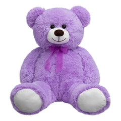 HollyHOME purple teddy bear with a smiling face for cozy cuddles.