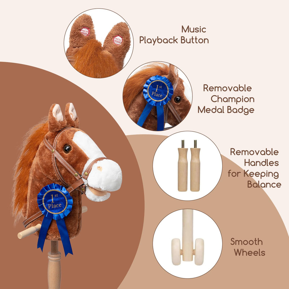 HollyHOME durable leather reins enhance realistic handling during playtime