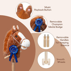 HollyHOME durable leather reins enhance realistic handling during playtime
