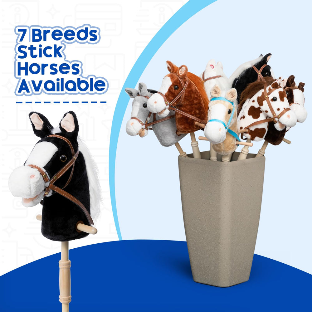 HollyHOME indoor-outdoor play-ready stick horse for versatile fun.