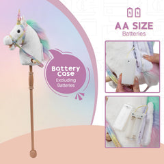 HollyHOME unicorn stick horse 36 inches suits kids ages 3+.