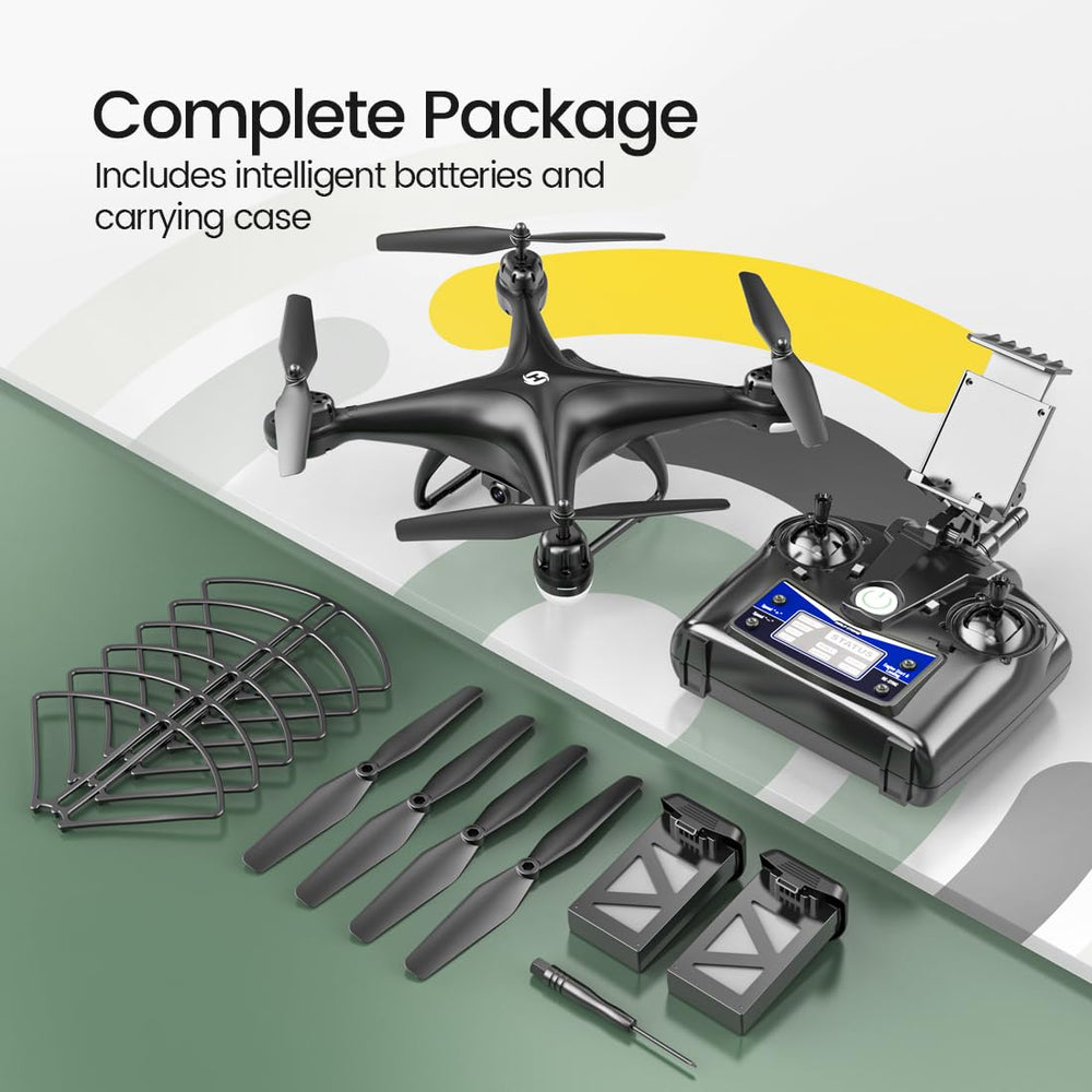 Holy Stone HS110D two batteries pack extends overall flight time to about 20 minutes.