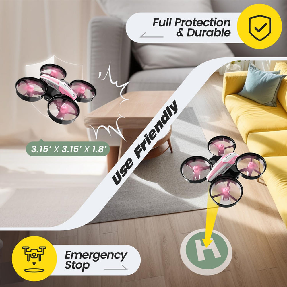 Holy Stone HS210 propeller guard protects young pilots during fun flights.
