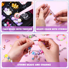 HOLYFUN 2000+ beads and nail set offering countless jewelry and dress-up options.