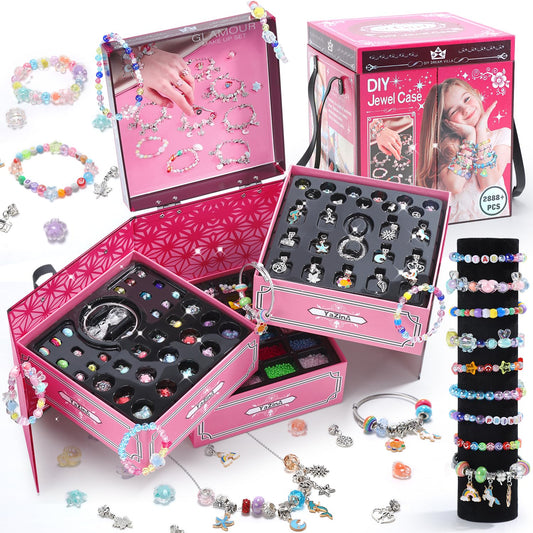 HOLYFUN bracelet-making kit inside box for on-the-go creative sessions