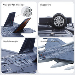 HOLYFUN double-fighter-jet toy rear view highlighting compact design