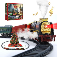 HOLYFUN electric train with smoke and lights for immersive play experiences.