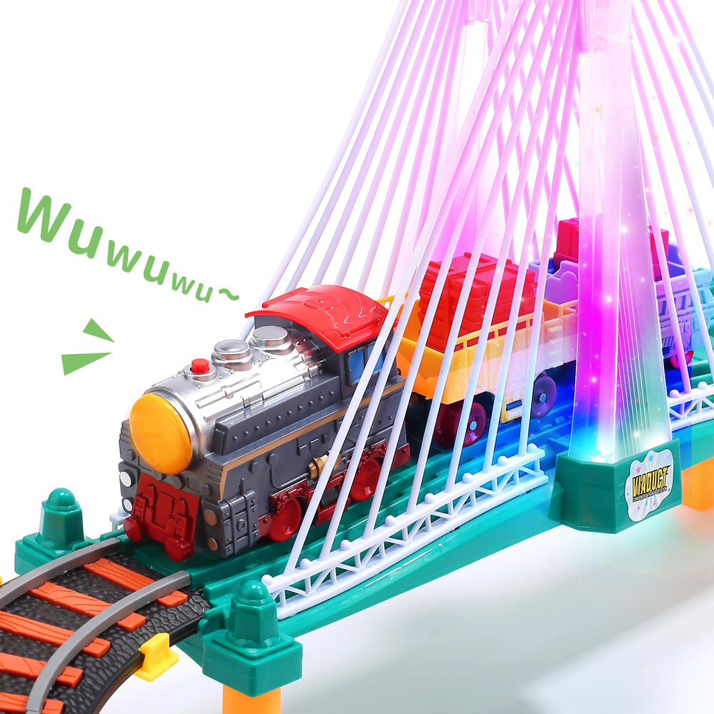 HOLYFUN lights and sounds bridge creates authentic railway ambience during playtime