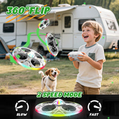 HOLYFUN mini UFO drone two batteries extend playtime