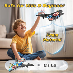 HOLYFUN RC plane LED lights visible for dusk flying