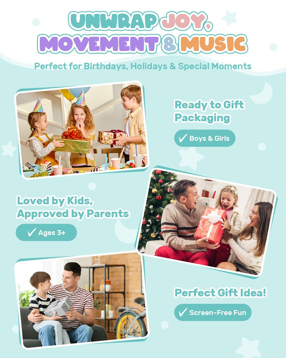 Holyton Music Light-Up Stepping Stones pink kids jumping showcases colorful lights and movement.