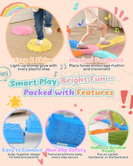 Holyton toddler stepping stones in bright colors invite sensory exploration.