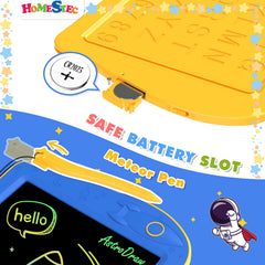 HOMESTEC AstroDraw durable shell with rounded corners withstands drops.