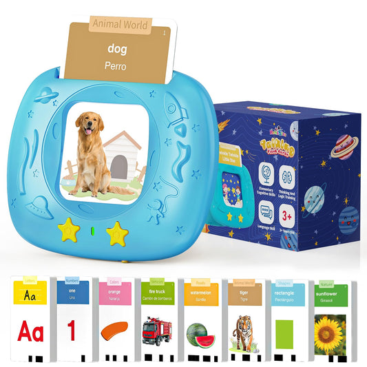 HOMESTEC Toddlers flash cards show bilingual English-Spanish basics for classroom learning
