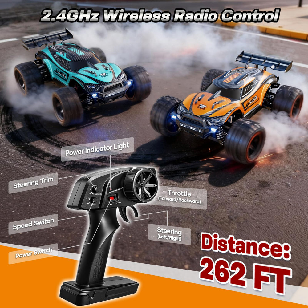 HOMETALL 1:18 RC monster truck off-road action on tough terrain
