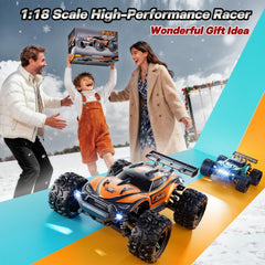 HOMETALL 1:18 RC shark-design monster truck with RGB lights