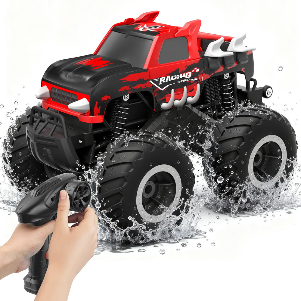 HOMETALL Amphibious RC Car front view for all-terrain play.