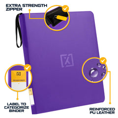 HOMEXPRO X PRO Toploader Binder includes toploaders for immediate storage.