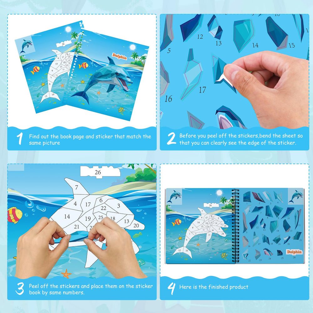 homicozy 3-pack sticker paint books offer diverse themes in one gift