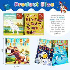 homicozy astronaut sticker paint book cover inspires imaginative play and fine motor practice.