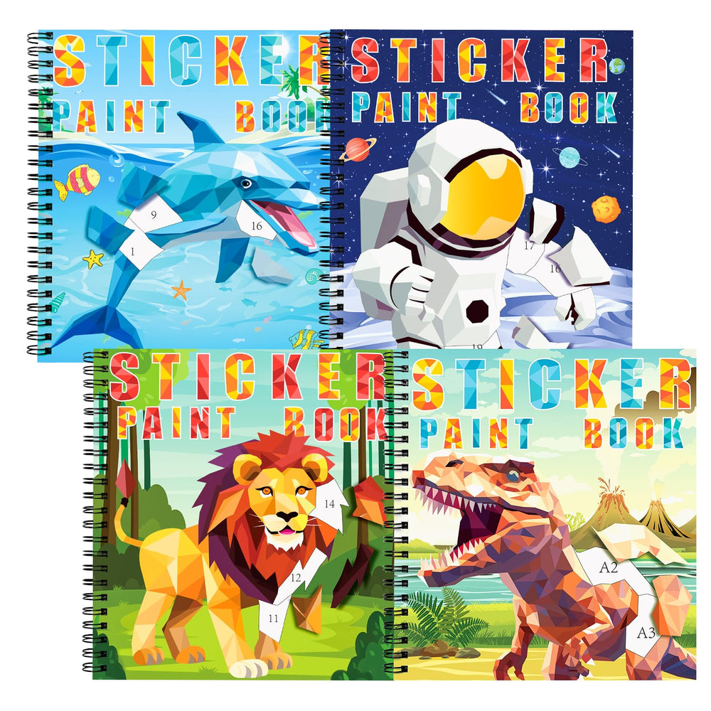 homicozy dinosaur sticker paint book cover sparks creative play and color exploration.