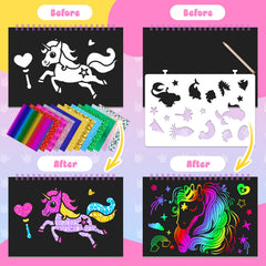 Homicozy DIY Creativity Play: kids express ideas with foil and scratch art.