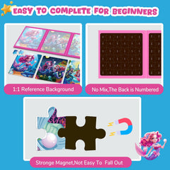 Homicozy educational mermaid puzzles 3x36 pieces for ages 3-8 encourage problem solving.
