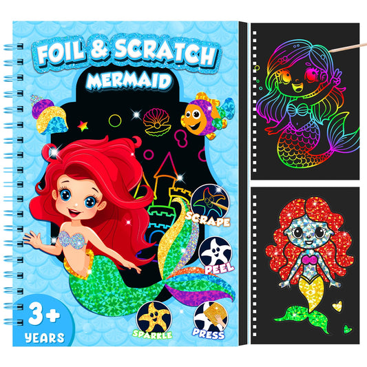 Homicozy mermaid foil sheets for bright, no-mess art projects