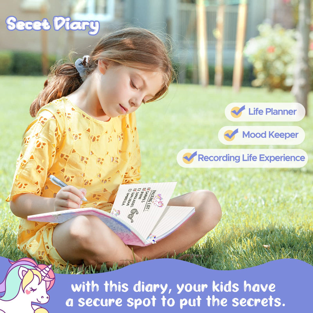 Homicozy Unicorn Diary A5 size makes journaling portable and easy to carry.