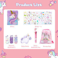 Homicozy Unicorn Diary lock and keys close-up for secure private notes.