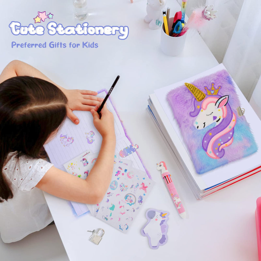 Homicozy Unicorn Diary storage bag and accessories organize journaling supplies.