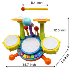 Homily drum set microphone lets kids sing along.